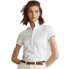 Women Polo Kobiety koszulka Koszulka Summer Classal Casual krótkie rękawie Top Multi-Button Lapel T Shirt Small Horse Multicolor Slim Fit Fit All-Match Odzież Asian Size Mass