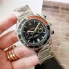 2021 New Stainless Steel Top Brand Watch for Men Luxury Mens Watches Waterproof Rotary Bezel Black Dial Watch Relojes Para Hombre clock