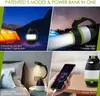 Lanternas portáteis 3in1 Camping Light Light USB recarregável dobra LED Power Bank Table Lamp tenda/Reading Night Outdoor Lantern1