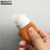 1 st 38ml Tom silikonresor Pressflaska för lotion shampoo badbehållare bärbar