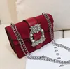 Ontwerper- Vrouwen Handtas Mode Frosted Lederen Vrouwen Kettingtas Sweet Bow Pearl Dames Schoudertas Trend Diamond Fashion Bag