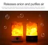 USB Crystal Salt Night Light Himalayan Crystal Rock Salt Lamp LED Air Purifier Night Light Rechargeable Bedside creative lamp2472920