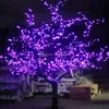 Trädgårdsdekorationer LED Cherry Blossom Tree Lamp H1.5M 576 LED Simulering Naturlig trunk Bröllop Dekoration Belysning Festival Lighting