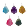 Pendentif bouclier rayé en agate chaude Commerce extérieur transfrontalier Bijoux créatifs personnalisés Pendentif en pierre naturelle