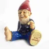 1 pièces visage barbu Willy le vilain pipi Gnome résine ludique noël Gnomes joyeux noël décor jardin clignotant Gnome pour pelouse 20285q