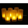 6 LED Night Rechargeable Flameless Tea Light Candle For Xmas Party Electronic Candle Lamps T200108276V