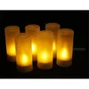 6 LED Night Akumulator Niemiejscy Herbata Świeca do Xmas Party Electronic Candle Lampy T200108