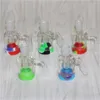 Smoking Classical Glass Ash catchers 14-14mm 18-18mm Reclaim Catcher Adapters with 4mm 14mm male quartz bangers and 5/7ml silicone containers