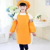 10Colors Kinder Kinder Schürzen Tasche Küche Kochen Backen Malerei Kochen Kunst Lätzchen Kinder Ebene Schürze Küchen Küche Essen Reinigung Schutz