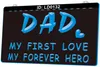 LD0132 Papa Mon Premier Amour Forever Hero 3D Gravure LED Signe En Gros Au Détail