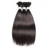 4 pièces cheveux en vrac couleur naturelle droite jerry bouclés indien cheveux humains sans trame cheveux bouclés en vrac pour tresser 4896849