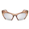 Women Oversize CatEye Glasses Semi Frame Fashion Eyeglasses For Party Travel D8819393098