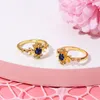 Rings a cluster Donne Gold Gold Sun Ring Anello che vagava Star Sapphire Moon and Stars2444