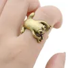 Anelli di rana con nocche di ottone retrò per donne boho animale anillos bague femme coppia anello uomo anel maschile gioielli doni feste12153312