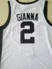 NCAA UCONNハスキー特別トリビュートカレッジバスケットボールジャージGIANNA MARIA 2 GIGI MAMBA HIGH SCHOOL MEMORIALJERSEY ALL STITCHED