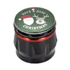 Jul trumma form kvarnmetall zink legering Rökning ört 40mm 4 delar lager Tobak cigarett krydda Crusher Miller gåva Santa DHL