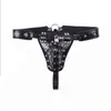 NXY Chastity Device Nxy Adjustable Pu Male Bondage Cock Ring Birds Cage Penis Lock with Leather Belt Bdsm Sex Toy for Man12211221