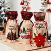 Copri bottiglia di vino di Natale creativo Babbo Natale decorazione della casa bottiglia di vino set vacanza atmosfera familiare decorazione forniture T2I51669