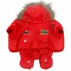 Large Dog Warm Clothes Winter Clothing Pet Dog Jumpsuit Warm Big Dog Track Suit Puppy Hooded Jacket Coat Product XL5XL 201102203l