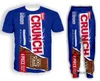 Groothandel - 2022 Nieuwe Mode Snacks Crunch 3D All Over Print Trainingspakken T-shirt + Joggers Broek Pak Dames Mannen @ 06