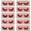 Nouvelle Arrivée 3d Vison cils Épais vrai vison Cheveux faux cils Eye Lash Maquillage Extension faux Cils 10 Styles