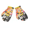 Barn Barn Vinter Varm 3d Animal Print Stickad Kitty Pet Söt Handskar Fashion ARM Hand Warmer Lång Fingerless Gloves1