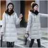Winter Jacket Women Long Cotton Woman Parka Hooded Snow Wear Coats Female Outerwear Femme Chaquetas Mujer G8531