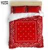 Warmtour Duvet Cover Paisley - Bandana - Red Southwestern Boho Duvet Funda Juego de camas de 4 piezas Set para camas