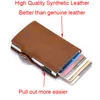 DIENQI Anti Rfid Credit Card Holder Case Men slide Leather id Card Holder Bank Aluminium Metal Wallet Creditcard Bag popwallet LJ21516934