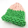 XEONGKVI Version coréenne Mode Islande cheveux à la main tricot laine casquettes femme noël bonnets chauds chapeaux d'hiver pour fille 211228