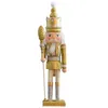 Woden كبير Nutcracker Puppet King Soldier Christmas Gift Decoration Golden Silver Nutcracker Decorations 201028297p