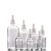 5 - 100ML Clear Glass Bottles with Glass Eye Dropper Pipette for Essential oils Chemistry Lab