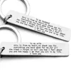 Valentines Day Party Gift Keychain Girlfriend Boyfriend Husband Wife Thank You Letter Love Present6838413