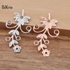 Boyute 100pcs 40 22 mm europejskie złącze kwiatowe urok metalowy mosiądz DIY Filigree Filigree275L