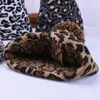 Frauen Winter Leopard Strickmützen Mode Pom Pom Mützen Warme Wolle Gestrickte Hat Bonnet Pom Beanie Caps Party Hüte Liefert 4 stile RRA3802