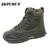 Tactical Military Combat Boots Men Genuine Leather US Army Hunting Trekking Camping Mountaineering Winter Work Shoes Bot JKPUDUN LJ200917