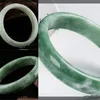 Natürliche Jade Armreif Armband Schmuck Stein Mode Geschenk Zarte Armbänder Runde Grün Frauen Glatte Neuankömmlinge 5Jahre F2B