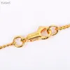 Vintage Classi Brand Designer Rame con placcato oro giallo 18 carati Tutti i 26 pezzi Collana con ciondolo a tre cerchi rotondi con lettere dell'alfabeto per 9209667