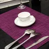 4 Pcs/lot weave Placemat fashion pvc dining table mat disc pads bowl pad coasters waterproof table cloth pad slip-resistant pad T200415