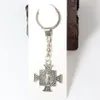 15 pcs Keychain Saint Benedict Cruz Medalha Charms Pingentes Chave Ring Proteção de Viagem DIY Acessórios A-517F