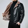 Inverno Mens Giacca di pelle Uomo Inverno Autunno Moda Moto PU Giacche in pelle Uomo Punk Cool Tasche con cerniera Cappotti in pelle 211222