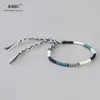 Tennis AMIU fait à la main imperméable tissé cire fil Wrap Bracelet Simple corde noeud amitié pour hommes et femmes1