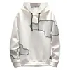 Мужские толстовки для толстовки Мужские повседневные свободные треки Hoodie Vintage Color Block Streetwear Men Harajuku Hip Hop Flece Pullover с капюшоном