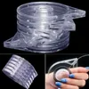 12Pcs Nail Art manicure Stickers Holder Striping Tape Line Box Plastic Clear Gold Sliver Wire Storage Case Extraction Sticker Tool