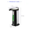 Dispensador de sabão líquido automático 400ml Sapso Soap Dispensador Dispensador de sabão de ABS para banheiro