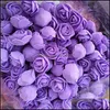 Flores decorativas Grinaldas Festivo Festa Fontes Home Garden 500 Pcs 3cm Mini Artificial PE Foam Rose Flor Cabeças Para Decoração De Casamento