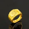 Cluster ringen 24k gouden ring voor man Vietnamese zand luxe verstelbare mode-sieraden mannelijke 2022 trend niet vervagen