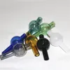 Rokende kleurrijke glazen koolhydraten GLB voor thermische quartz banger nagel dubbele emmer, matched carb cap, 10mm 14mm 18mm mannelijk wijfje