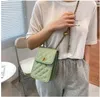 Quiltade sm￥ l￤derv￤ska kedjor crossbody mobiltelefonp￥sar mini pl￥nb￶cker och handv￤skor f￶r kvinnor messenger satchels pocket axel2498