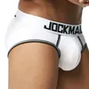 Jockmail sexy mannen ondergoed penis zakje heren briefs tanga gay ondergoed mannen bikini slip modal en katoen 2 stijl 7 kleuren wit t200517